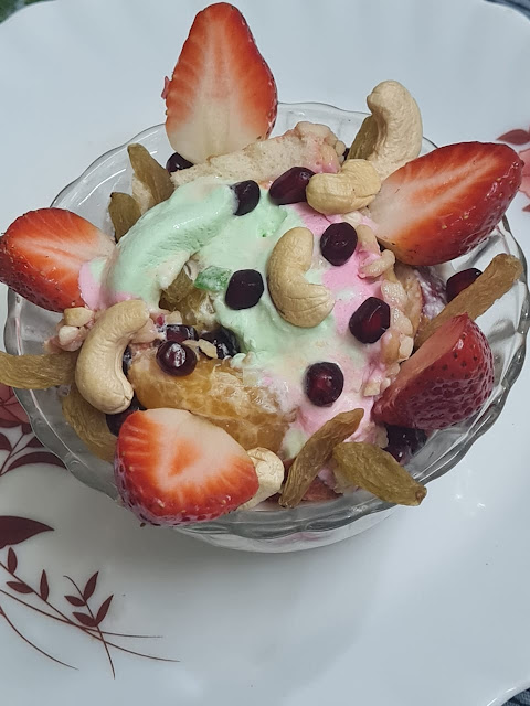 Fruit Salad with Ice Cream